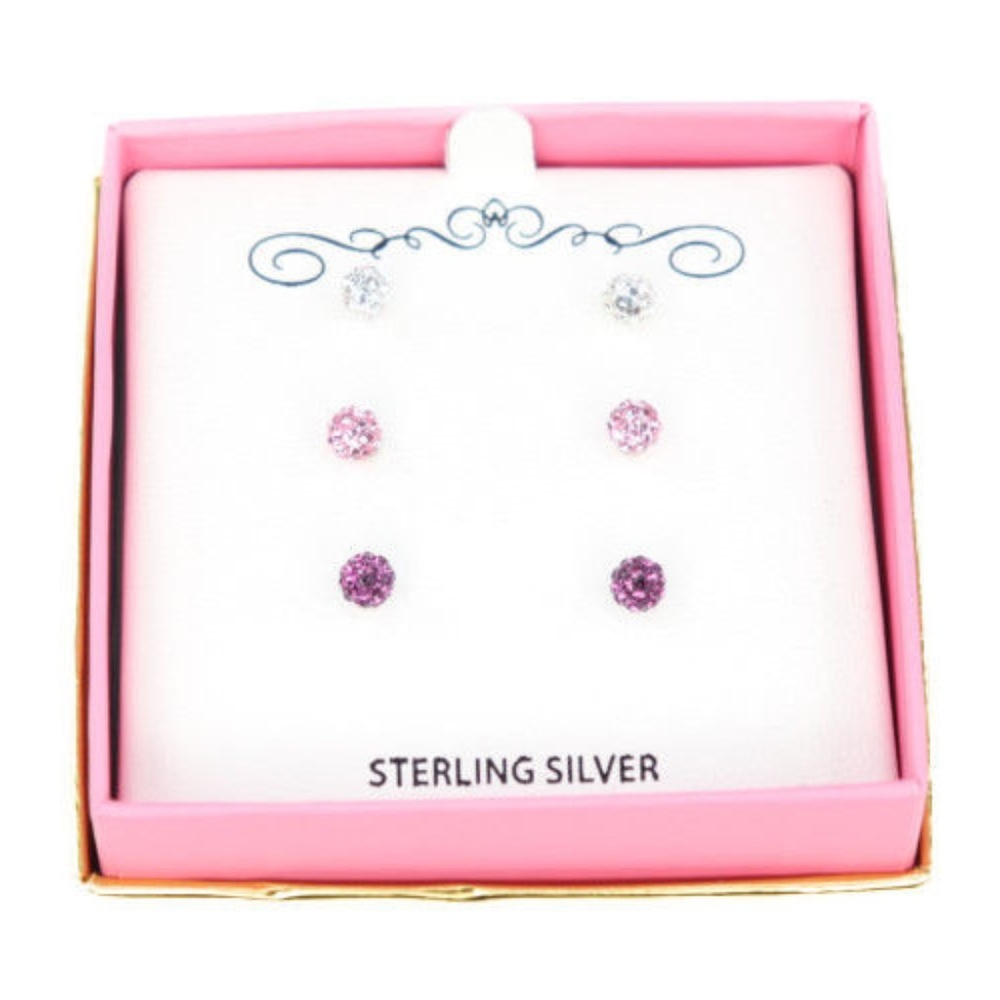 Macys Genuine Sterling Silver Girls Fireball Trio